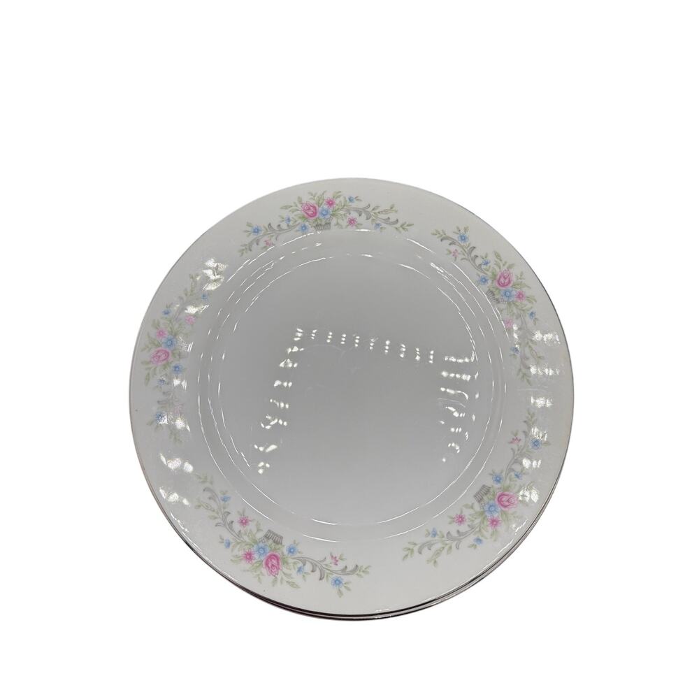 set of 5 Vtg Florenteen Fine China dinner Plates Fantasia Pattern Made in Japan
